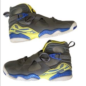 Nike Air Jordan 8 Retro GS Cool Grey Electric Yellow 580528-038